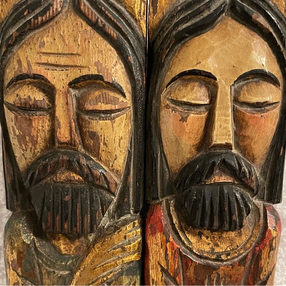 Vintage (probably antique) religious art/icons. Matthew and John? Wall CandleHld - Picture 11 of 15